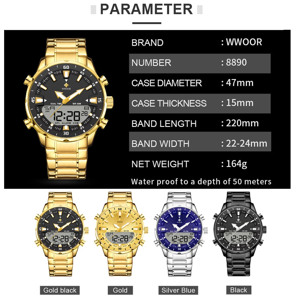 WWOOR Military Digital Watch