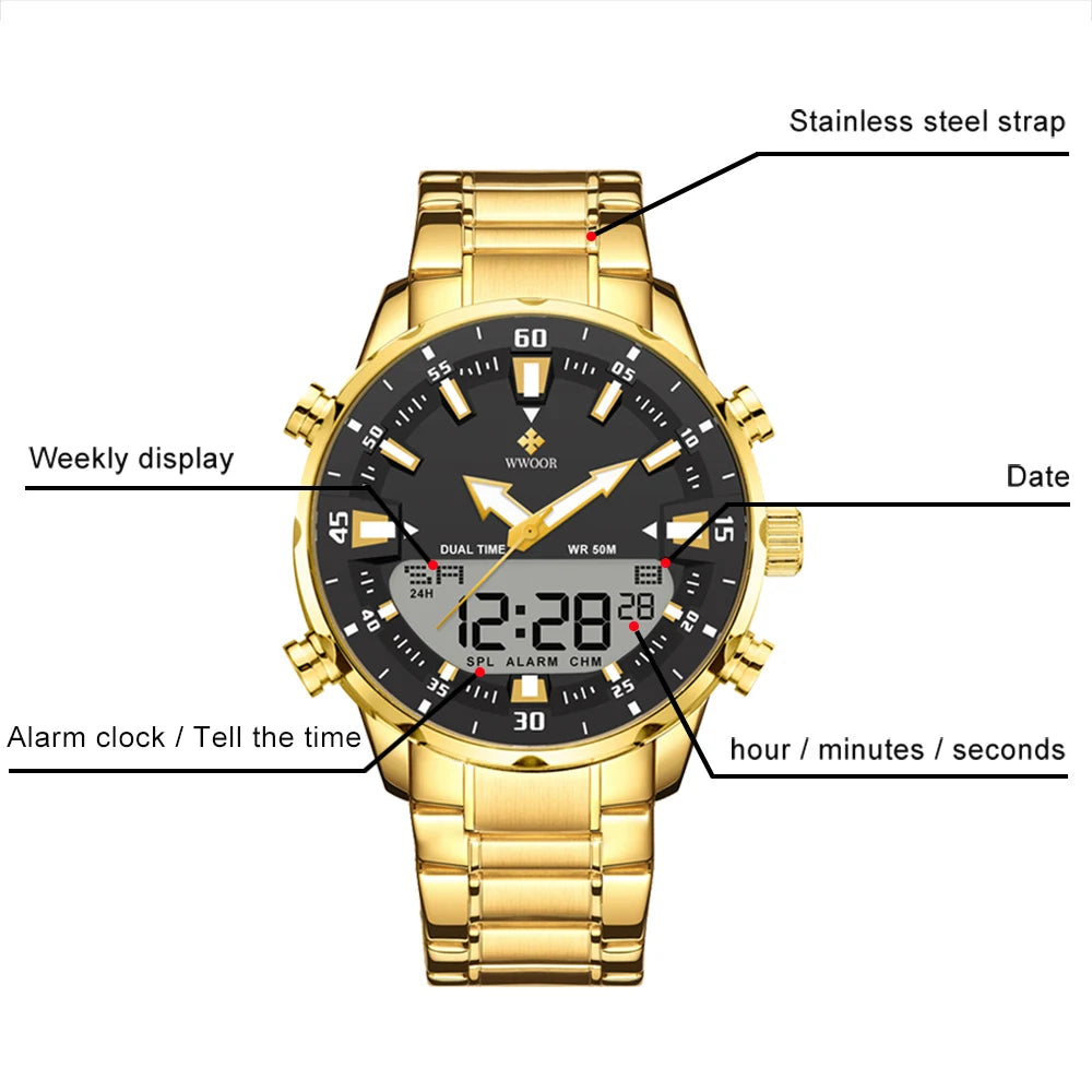 WWOOR Military Digital Watch